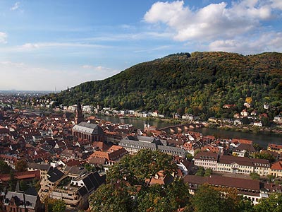 Odenwald Blick auf Heidelberg